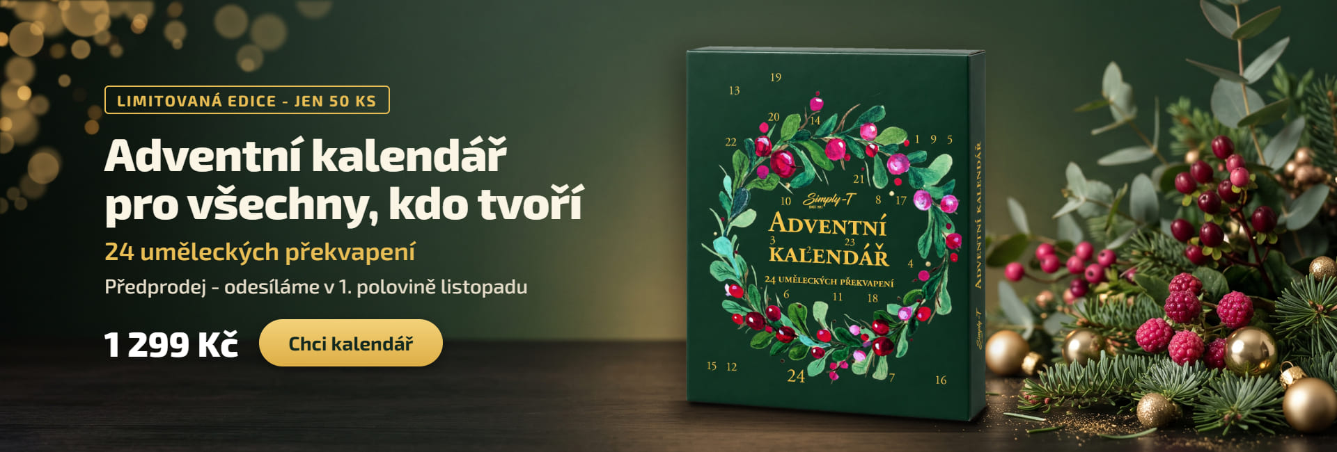 Adventní kalendář Simply-T 2026 pro všechny, kdo tvoří