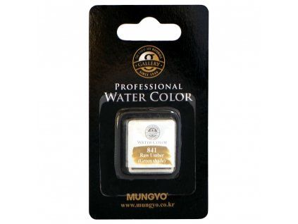 Akvarelová barva v půlpánvičce Mungyo - 841 Raw Umber (Green shade)