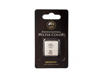 Akvarelová barva v půlpánvičce Mungyo - 862 Pearl White