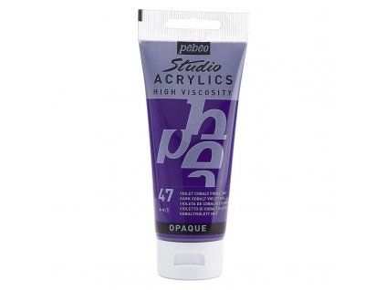 Akrylová barva Pébéo Studio Acrylics - 47 Dark Cobalt Violet Hue