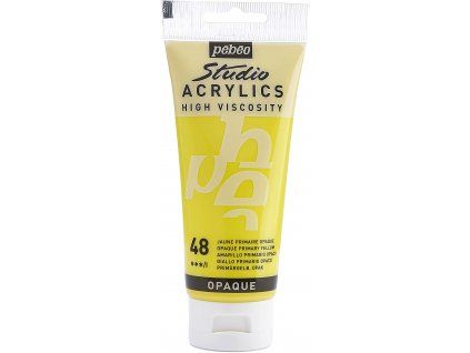 Akrylová barva Pébéo Studio Acrylics - 48 Opaque Primary Yellow