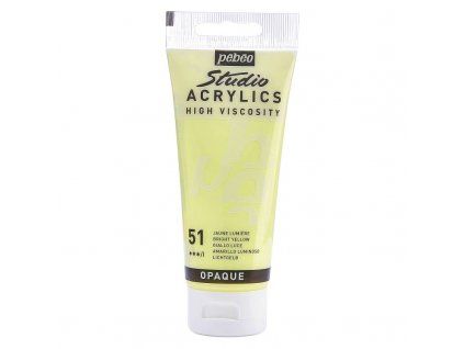 Akrylová barva Pébéo Studio Acrylics - 51 Bright Yellow