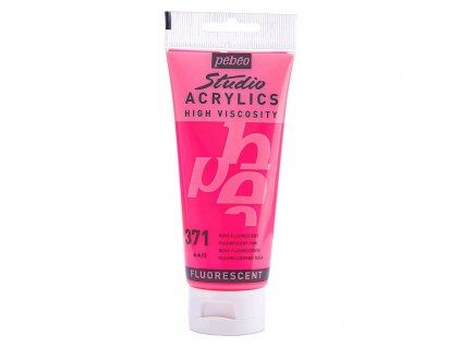 Akrylová barva Pébéo Studio Acrylics - 371 Fluorescent pink