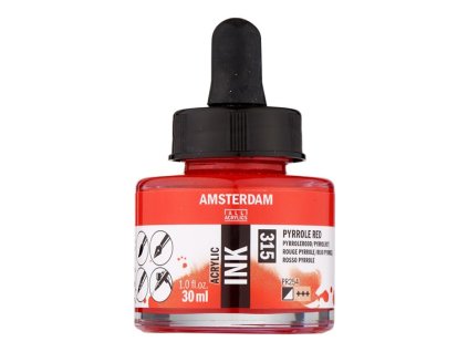 Akrylový inkoust Amsterdam - 315 Pyrrole Red