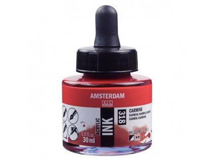 Akrylový inkoust Amsterdam - 318 Carmine
