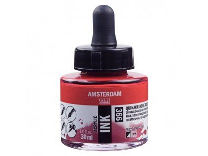 Akrylový inkoust Amsterdam - 366 Quinacridone Rose