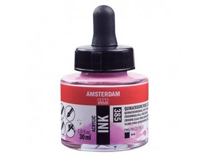 Akrylový inkoust Amsterdam - 385 Quinacridone Rose Light