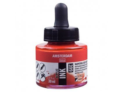 Akrylový inkoust Amsterdam - 399 Naphthol Red Deep