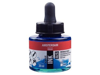 Akrylový inkoust Amsterdam - 570 Phthalo Blue