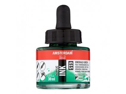Akrylový inkoust Amsterdam - 615 Emerald Green