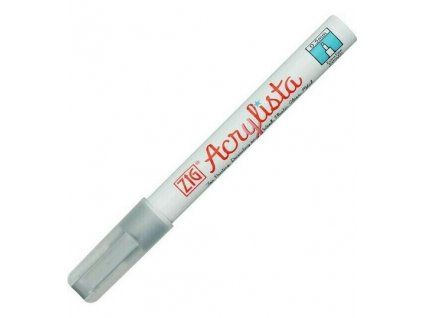 Akrylový fix ZIG Acrylista metalický 0,5 mm Silver