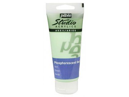 Fosforeskující gel Pébéo Studio Acrylics - Green 100 ml