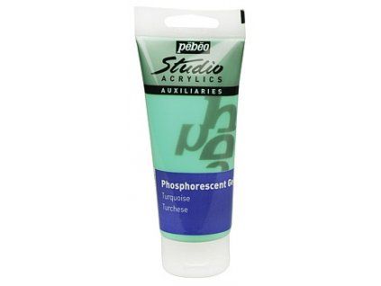 Fosforeskující gel Pébéo Studio Acrylics - Turquoise 100 ml
