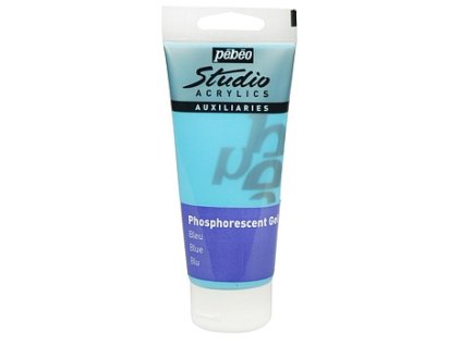 Fosforeskující gel Pébéo Studio Acrylics - Blue 100 ml