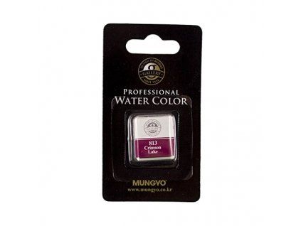 Akvarelová barva v půlpánvičce Mungyo - 813 Crimson Lake
