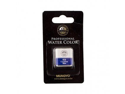 Akvarelová barva v půlpánvičce Mungyo - 818 Cerulean Blue