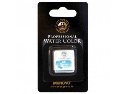 Akvarelová barva v půlpánvičce Mungyo - 824 Manganese Blue Hue