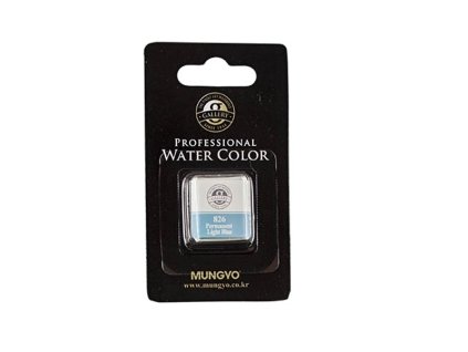 Akvarelová barva v půlpánvičce Mungyo - 826 Permanent Light Blue