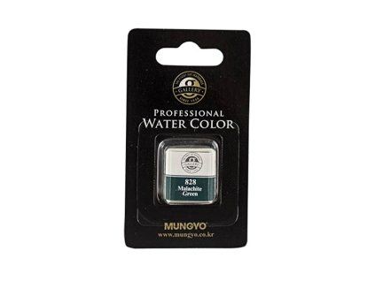 Akvarelová barva v půlpánvičce Mungyo - 828 Malachite Green