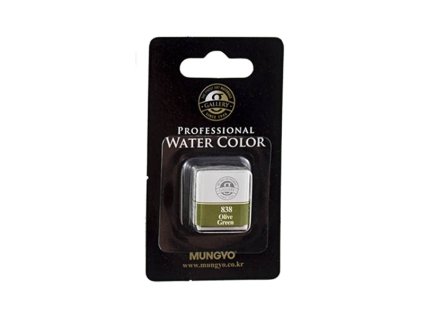 Akvarelová barva v půlpánvičce Mungyo - 838 Olive Green