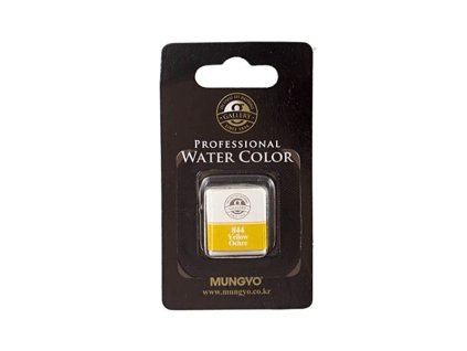 Akvarelová barva v půlpánvičce Mungyo - 844 Yellow Ochre