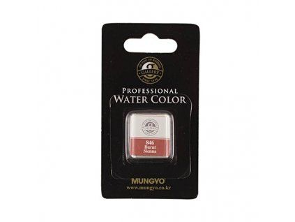 Akvarelová barva v půlpánvičce Mungyo - 846 Burnt Sienna
