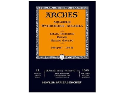 Arches Skicák v lepené vazbě A5, 300g, 12 listů, RG
