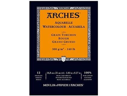 Skicár Arches Aquarelle v lepenej väzbe A5, Rough, 300 g/m², 12 listov