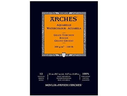 Arches Skicák v lepené vazbě A4, 300g, 12 listů, RG