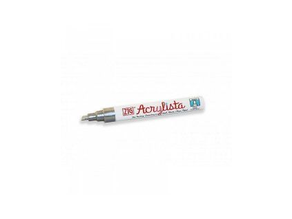 Akrylový fix ZIG Acrylista Chisel 6 mm - 102 Silver
