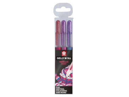 Sakura Gelly Roll Sada gelových metalických per - Sweets 3 ks