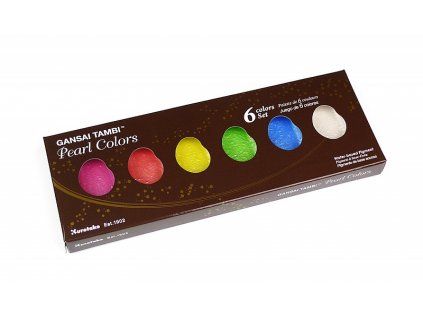 Sada akvarelových barev Gansai Tambi Pearl Colors 6 ks