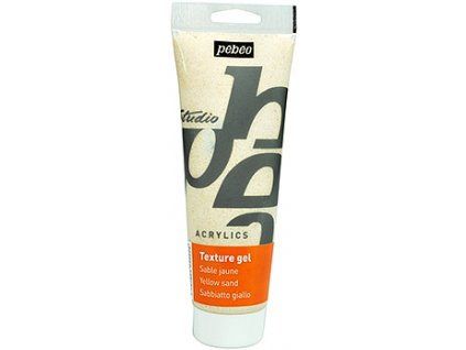 Pískový textovací gel Pébéo Studio Acrylics žlutý 250 ml