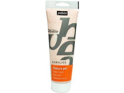 Pískový texturovací gel Pébéo Studio Acrylics červený 250 ml