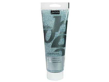 Pískový texturovací gel Pébéo Studio Acrylics černý 250 ml