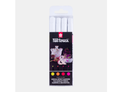 Sada 4 ks fluorescenčních fixů Pen Touch Sakura 1,0 mm
