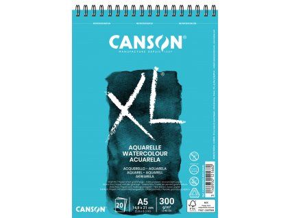 Canson XL Aquarelle Skicák v kroužkové vazbě A5, 300g, 20 listů