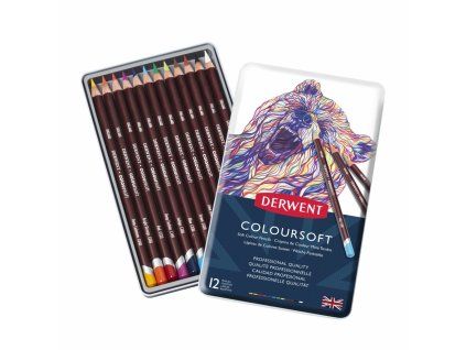 Sada měkkých pastelek Derwent Coloursoft 12 ks