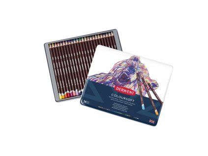 Sada měkkých pastelek Derwent Coloursoft 24 ks