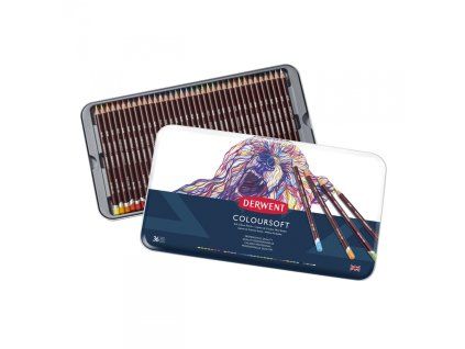 Sada měkkých pastelek Derwent Coloursoft 36 ks