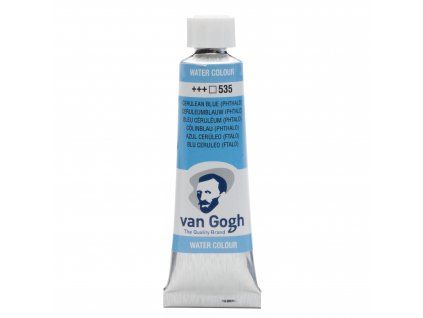 Akvarelová barva v tubě Van Gogh 10 ml - 535 Cerulean Blue Phthalo