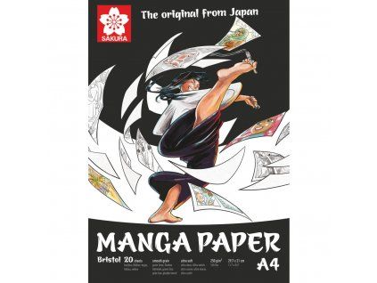 Skicák Sakura Manga pro komiksy, v lepené vazbě A4, 250g, 20 listů