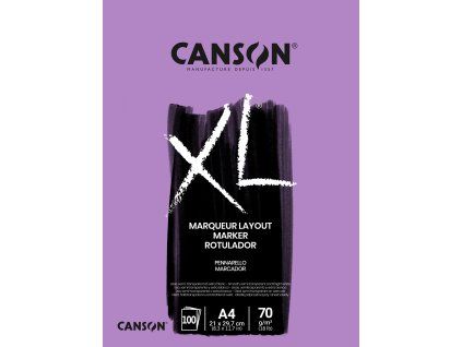 Skicák Canson XL Marker v lepené vazbě A4, 70 g/m², 100 listů