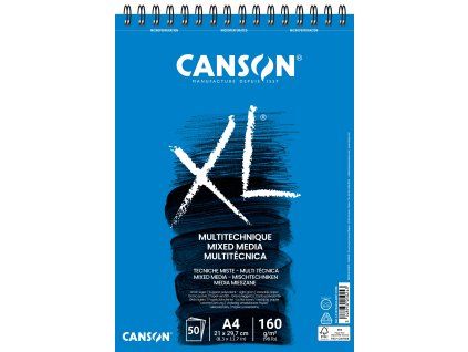 Canson XL Mixed Media Skicák v kroužkové vazbě A4, 160g, 50 listů