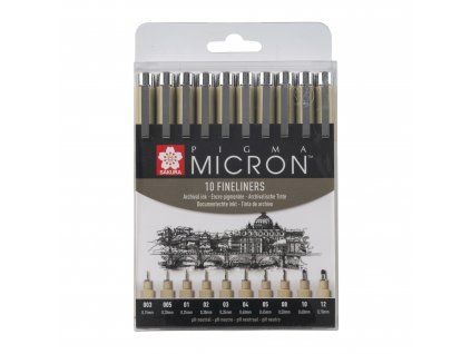 Sakura Pigma Micron Fineliners Sada 10 technických fixů