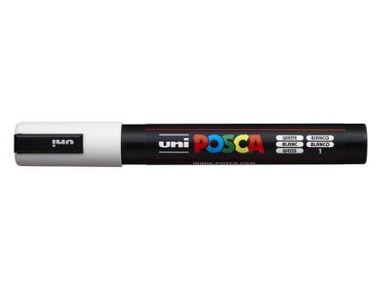Akrylový fix Posca, PC 5M hrot 2,5 mm, bílý