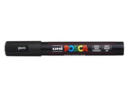 Akrylový fix Posca, PC 5M hrot 1,8 2,5 mm, černý