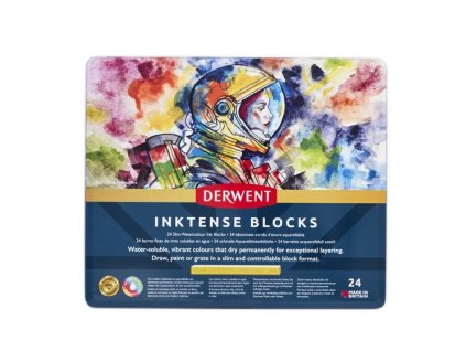 Sada akvarelových pastelů Derwent Inktense blocks 24 ks 2