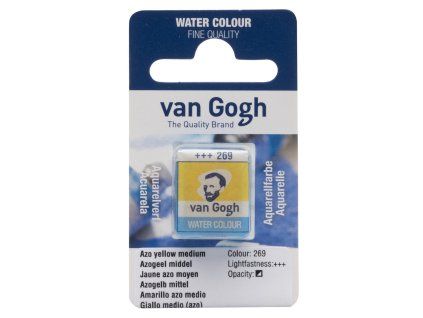 Akvarelová barva v půlpánvičce Van Gogh - 269 Azo Yellow Medium