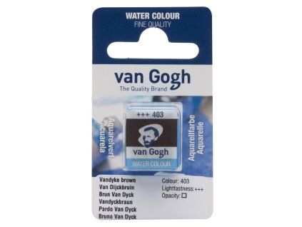 Akvarelová barva v půlpánvičce Van Gogh - 403 Vandyke Brown